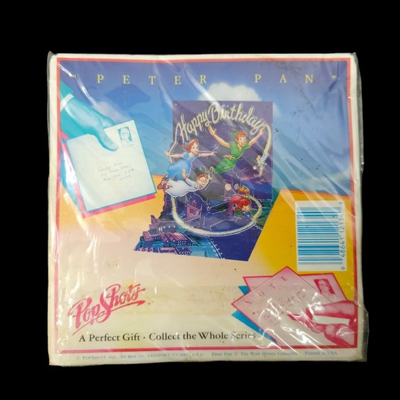 Pop Shots Pop Up Peter Pan 3D Cards Walt Disney Happy Birthday Lot OLD STOCK - Picture 4 of 13